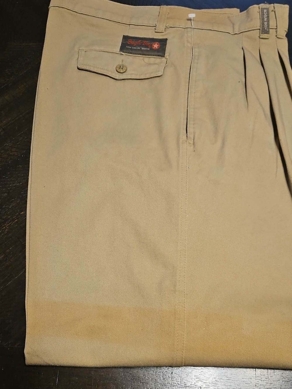Vintage Bugle Boy Beige Casual Pants with Branded Button
